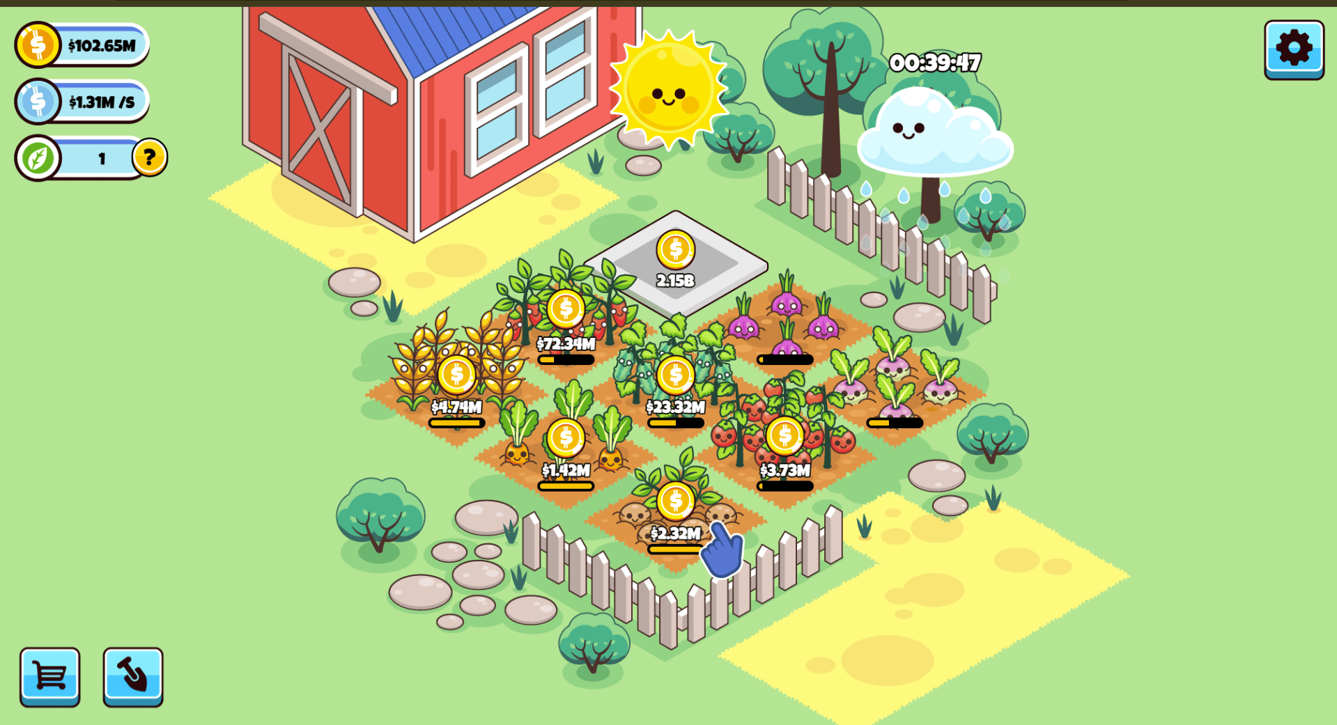 Harvesting crops