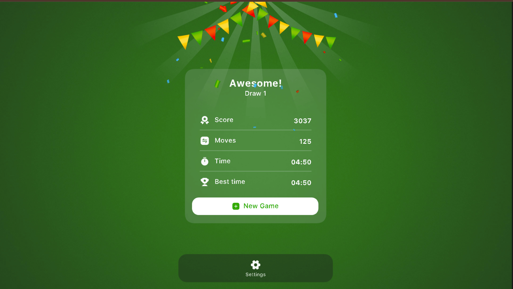 Solitaire tableau layout