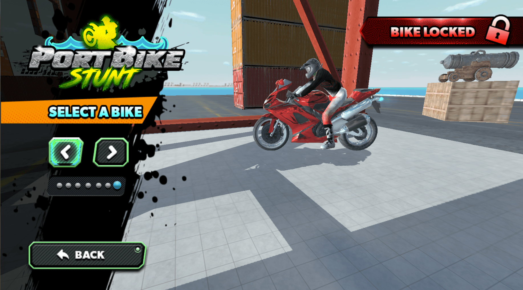 Port Bike Stunt track challenges